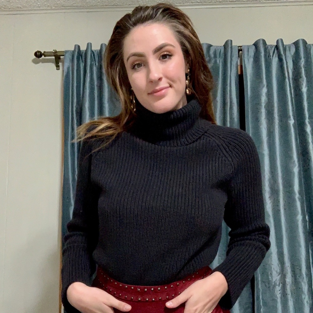 Black Knit Turtleneck